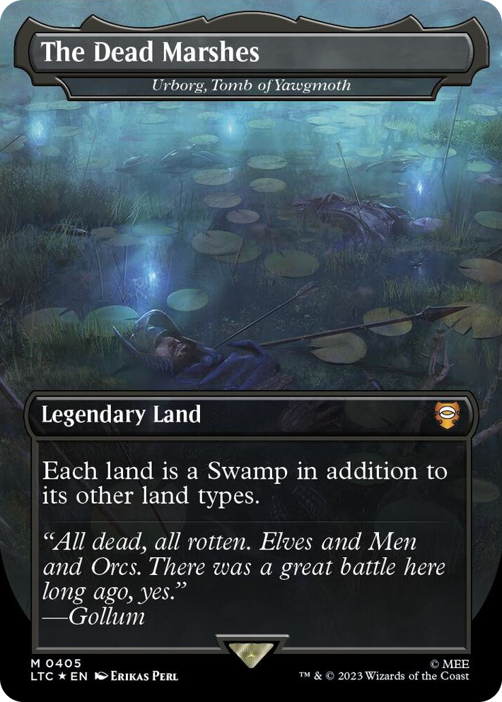 0405 The Dead Marshes - Urborg, Tomb of Yawgmoth (Borderless) (Surge Foil) M Commander: The Lord of the Rings: Tales of Middle-earth