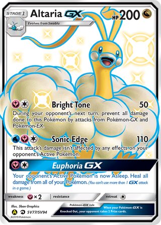 Pokemon Hidden Fates Altaria GX #SV77
