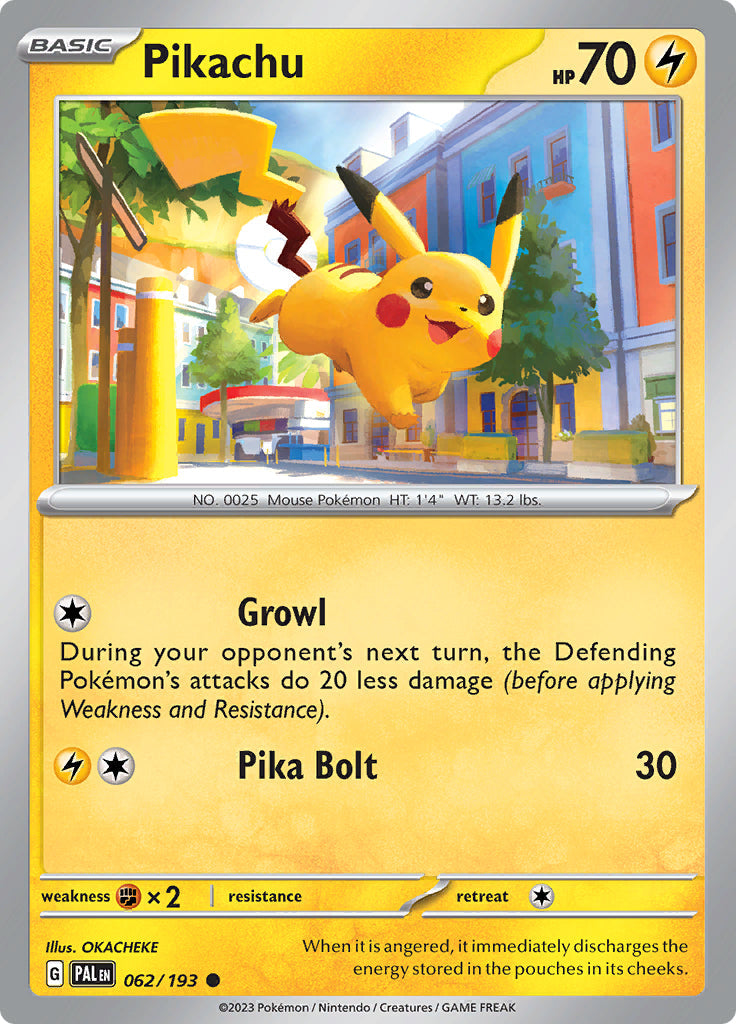Pokemon Paldea Evolved Pikachu #62