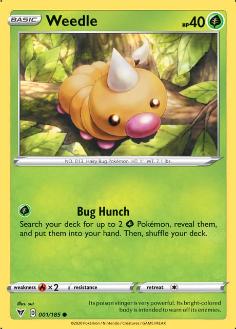 Pokemon Vivid Voltage Weedle #1