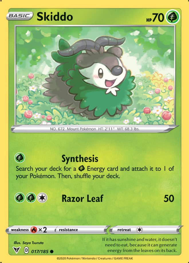 Pokemon Vivid Voltage Skiddo #17