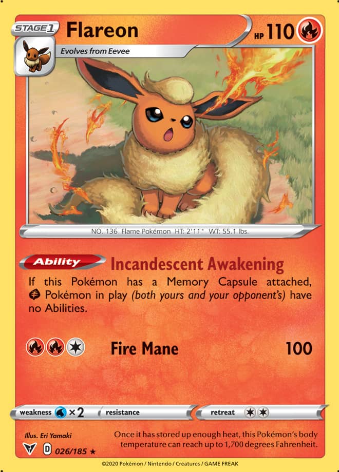 Pokemon Vivid Voltage Flareon #26