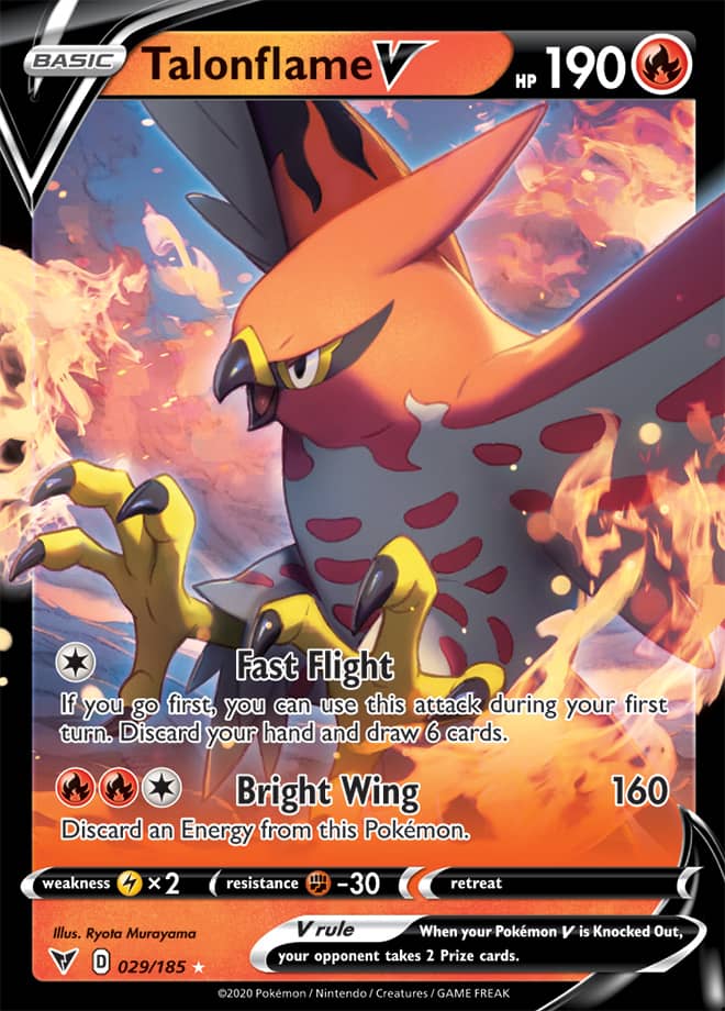 Pokemon Vivid Voltage Talonflame V #29
