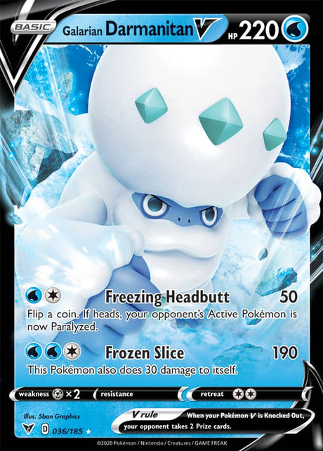 Pokemon Vivid Voltage Galarian Darmanitan V #36