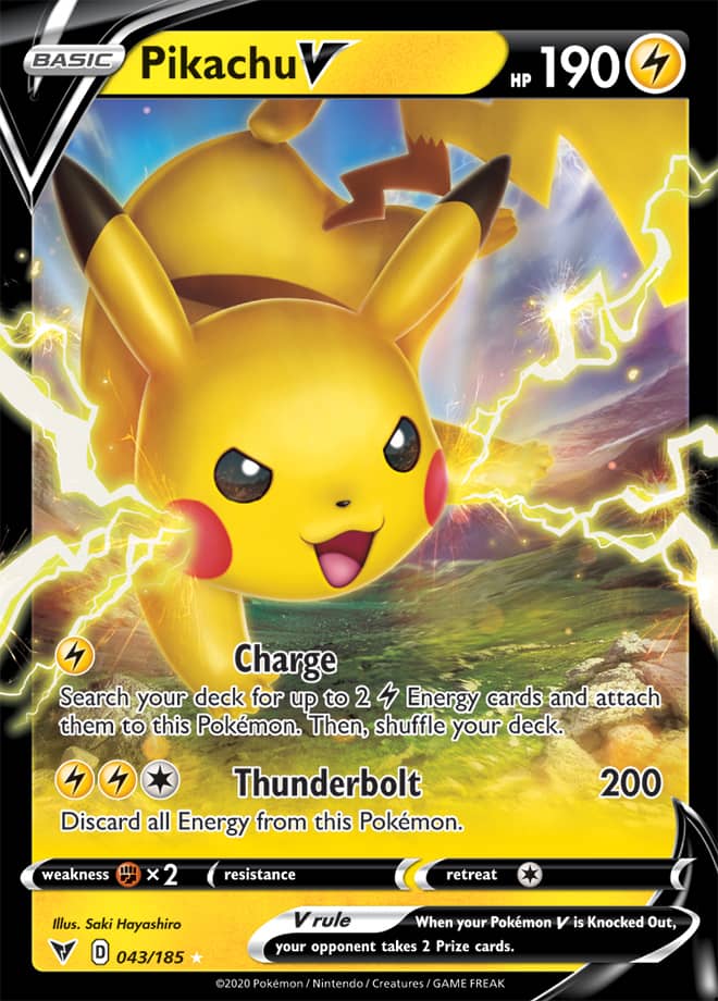 Pokemon Vivid Voltage Pikachu V #43