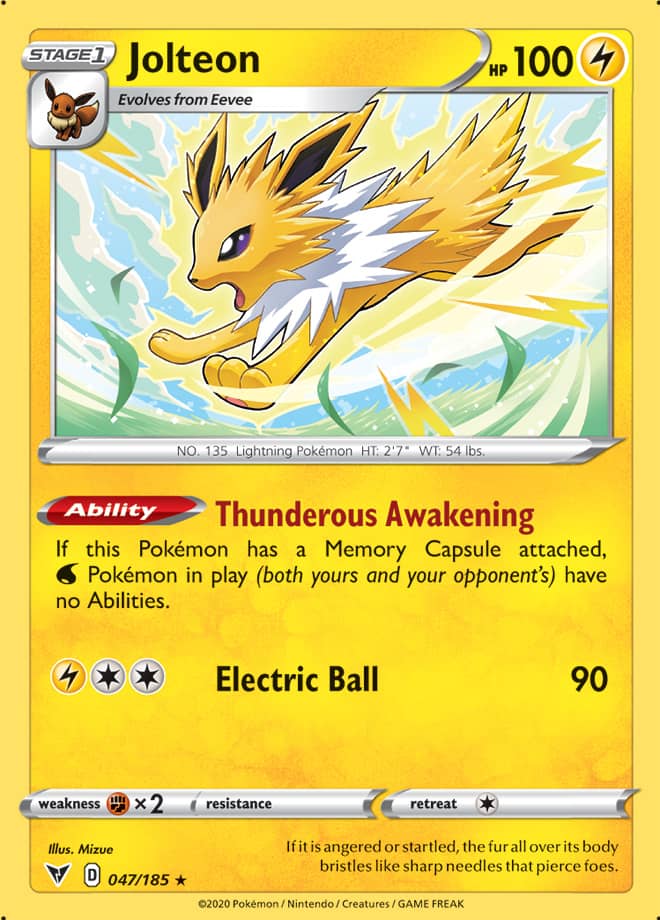 Pokemon Vivid Voltage Jolteon #47