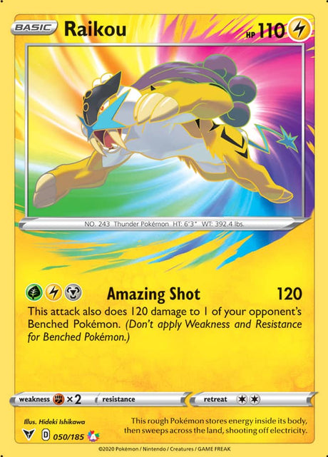Pokemon Vivid Voltage Raikou #50
