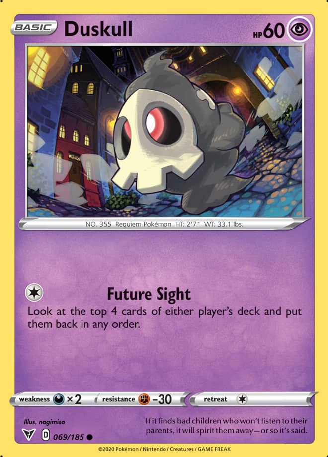 Pokemon Vivid Voltage Duskull #69