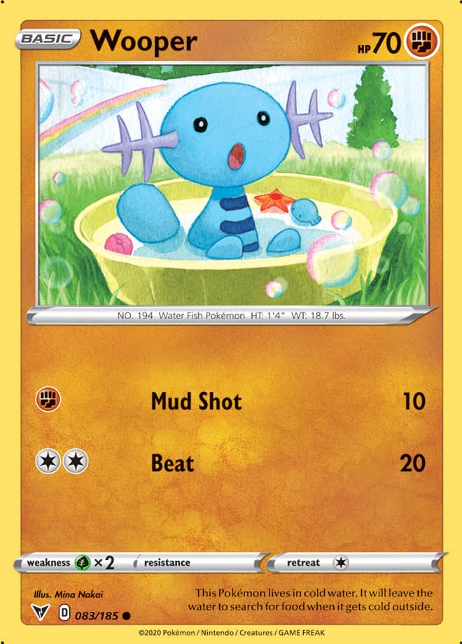 Pokemon Vivid Voltage Wooper #83