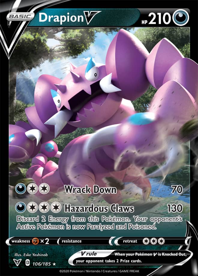 Pokemon Vivid Voltage Drapion V #106