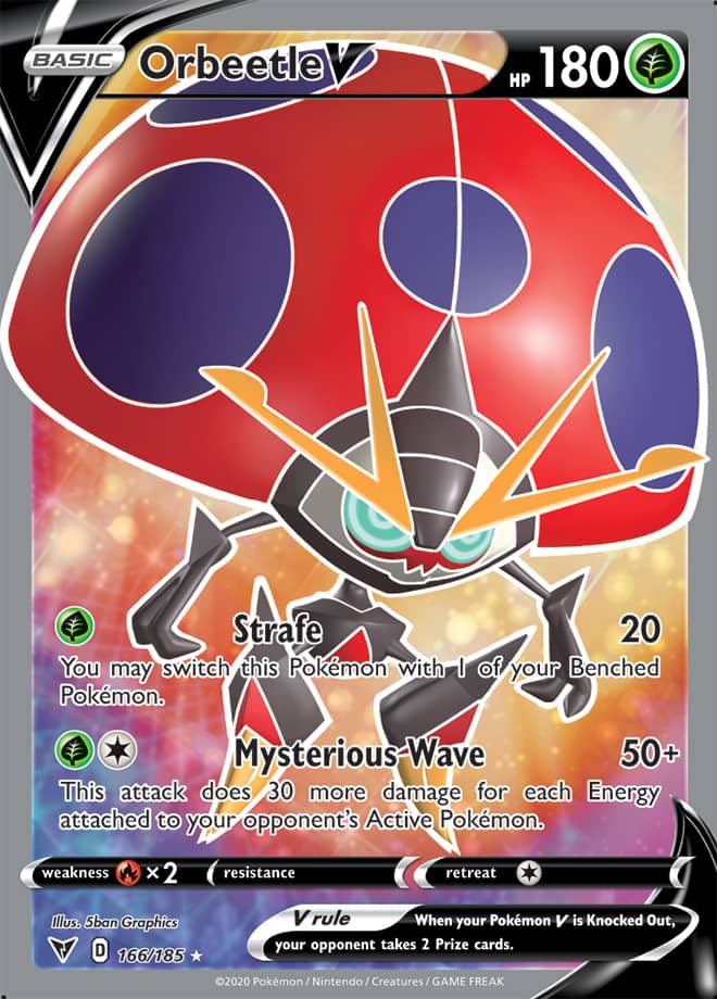 Pokemon Vivid Voltage Orbeetle V #166