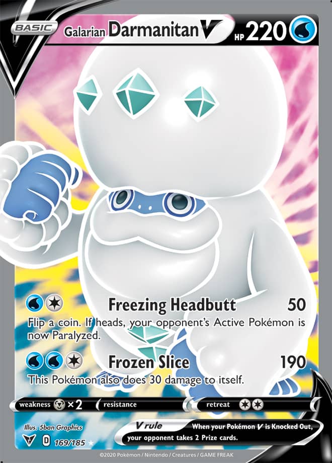Pokemon Vivid Voltage Galarian Darmanitan V #169