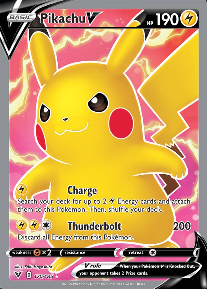Pokemon Vivid Voltage Pikachu V #170