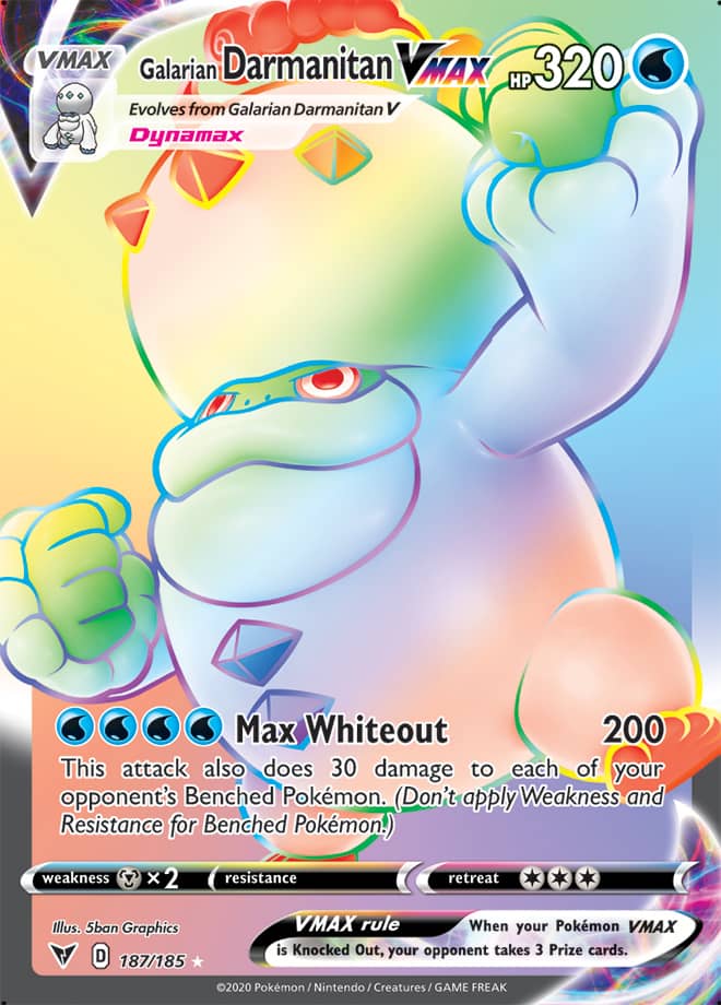 Pokemon Vivid Voltage Galarian Darmanitan VMAX #187