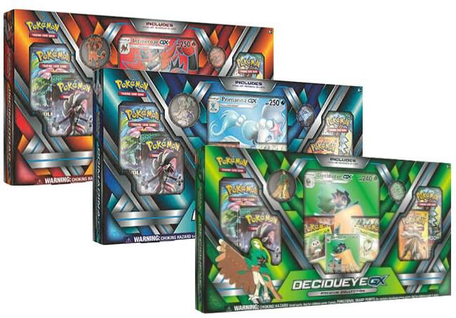 Premium Collection Set of 3 Decidueye GX Primarina GX and Incineroar GX - Guardians Rising sealed product