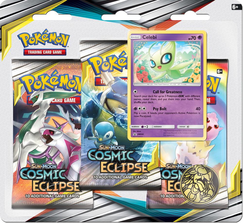 Cosmic Eclipse 3 Pack Blister Celebi