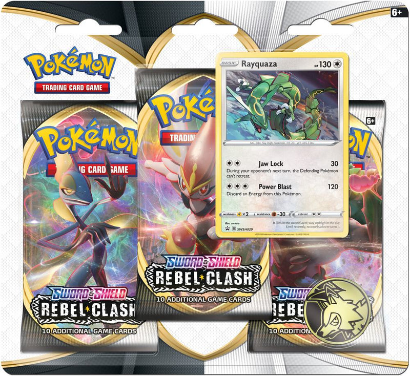 Rebel Clash 3 Pack Blister Rayquaza - Rebel Clash sealed product