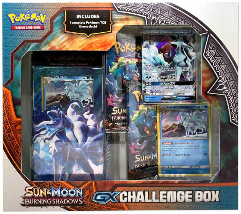 Alolan Ninetales GX Challenge Box - Burning Shadows sealed product