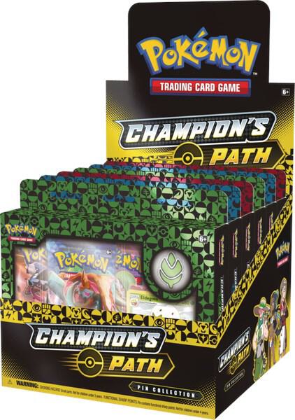 Champions Path Pin Collection Display Turffield Hulbury and Motostoke Gyms - Champion's Path sealed product
