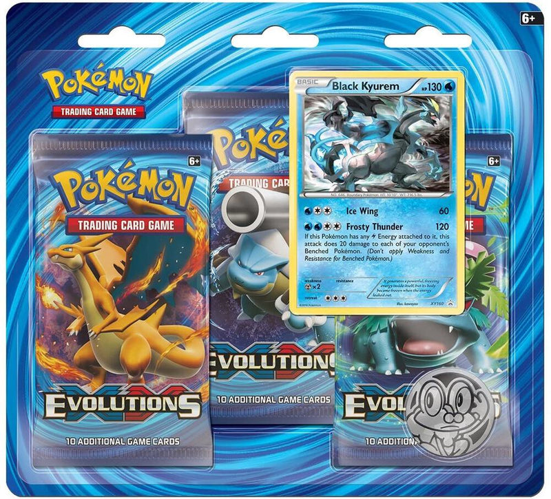 XY Evolutions 3 Pack Blister Black Kyurem - Evolutions sealed product
