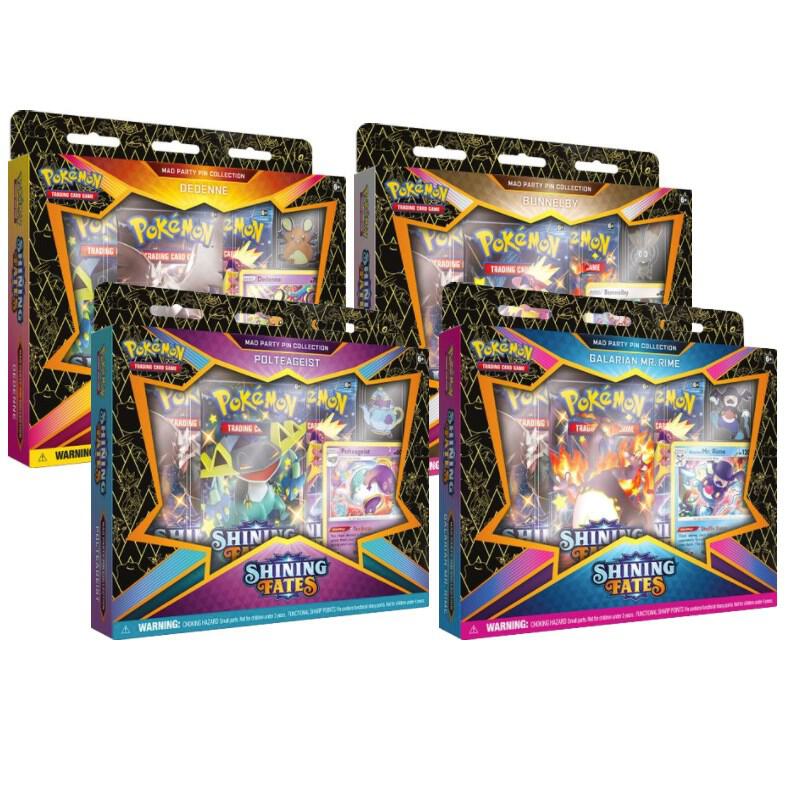 Shining Fates Mad Party Pin Collection Set of 4 - Shining Fates sealed product