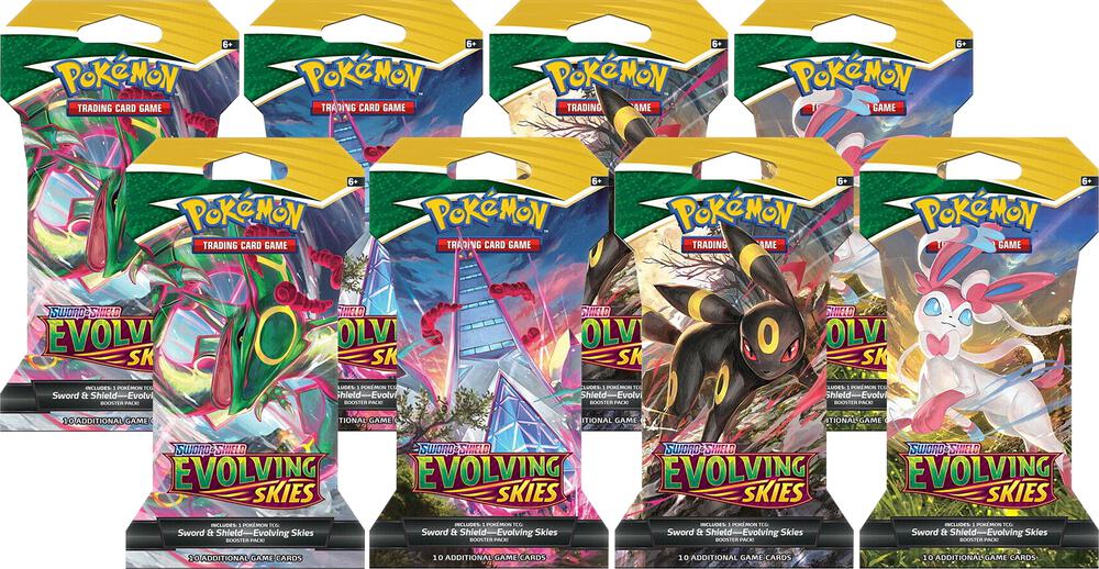 Evolving Skies Sleeved Booster Pack Bundle Set of 8