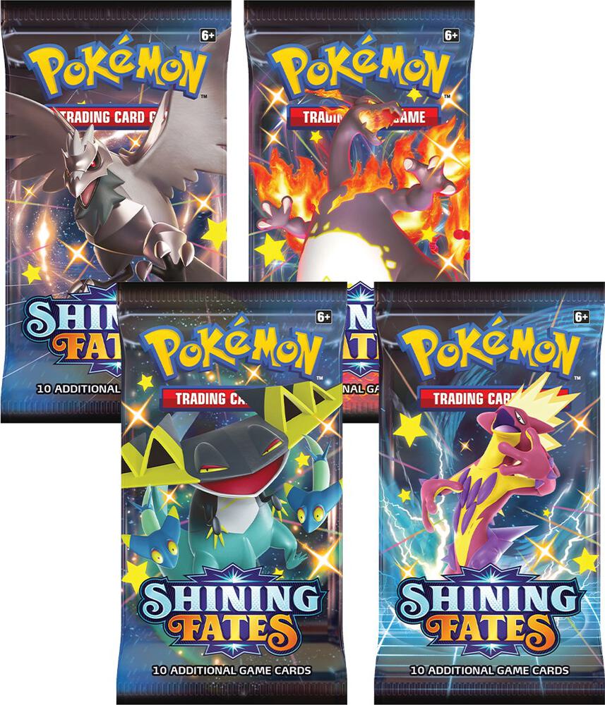 Shining Fates Booster Pack Art Bundle Set of 4