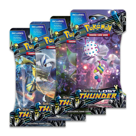 Lost Thunder Sleeved Booster Pack Art Bundle Set of 4