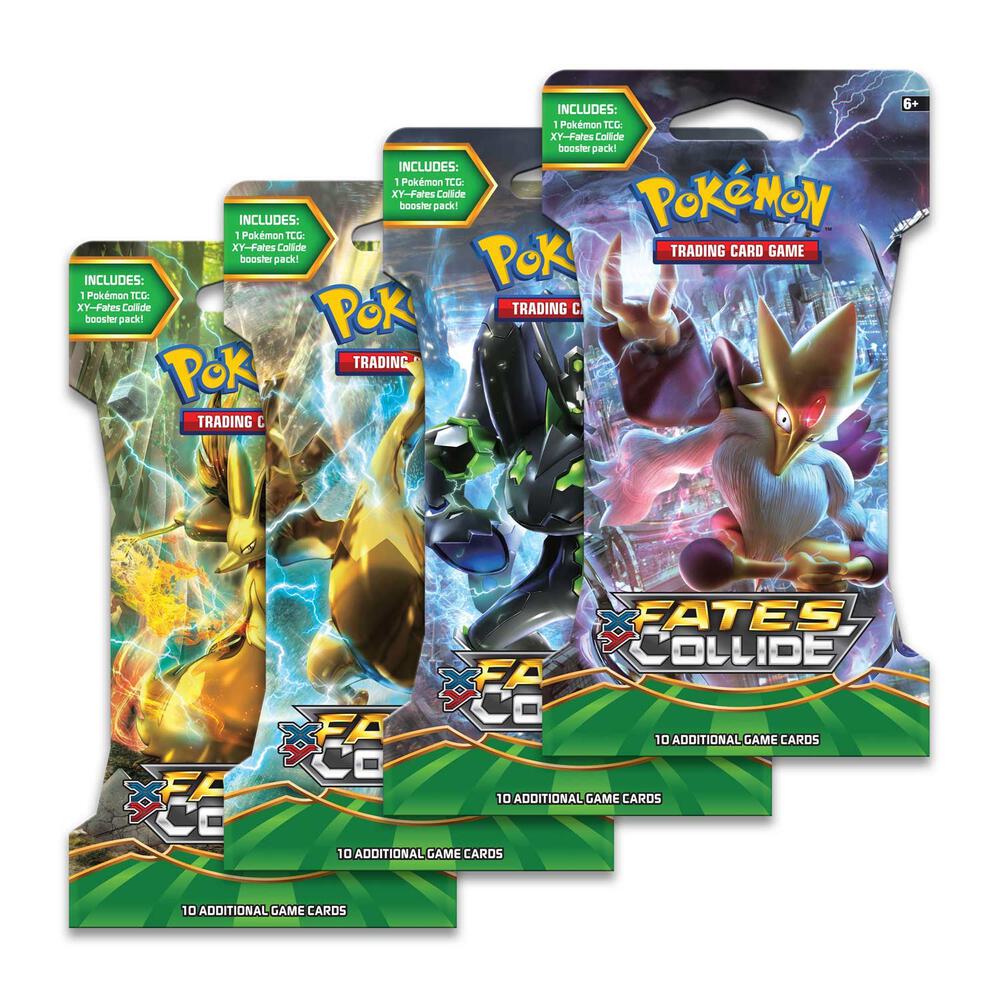 Fates Collide Sleeved Booster Pack Art Bundle Set of 4