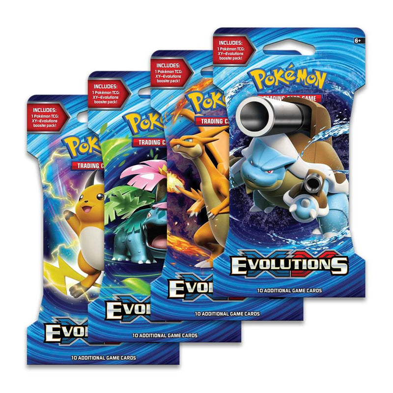 Evolutions Sleeved Booster Pack Art Bundle Set of 4 - Evolutions sealed product