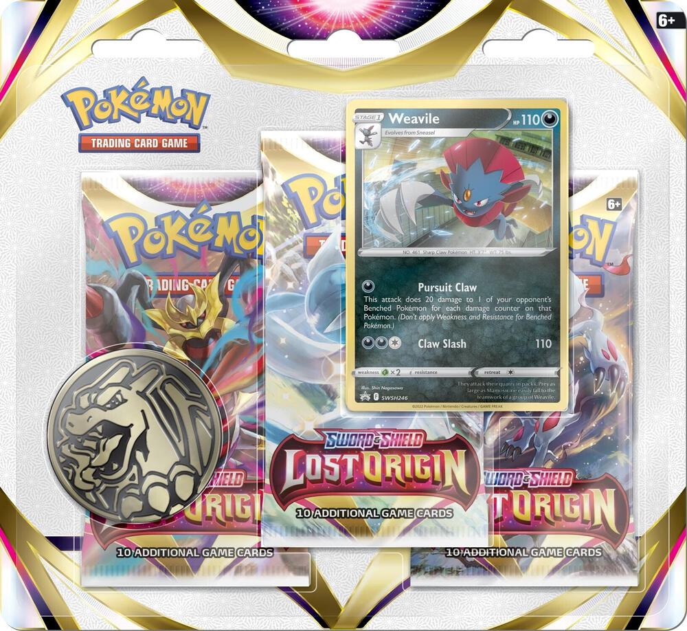 Lost Origin 3 Pack Blister Weavile