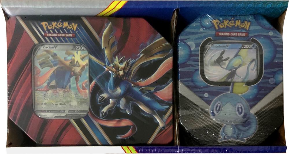 Legends of Galar Tin plus Galar Partners Tin 2 pack Zacian V Inteleon V Retail Exclusive