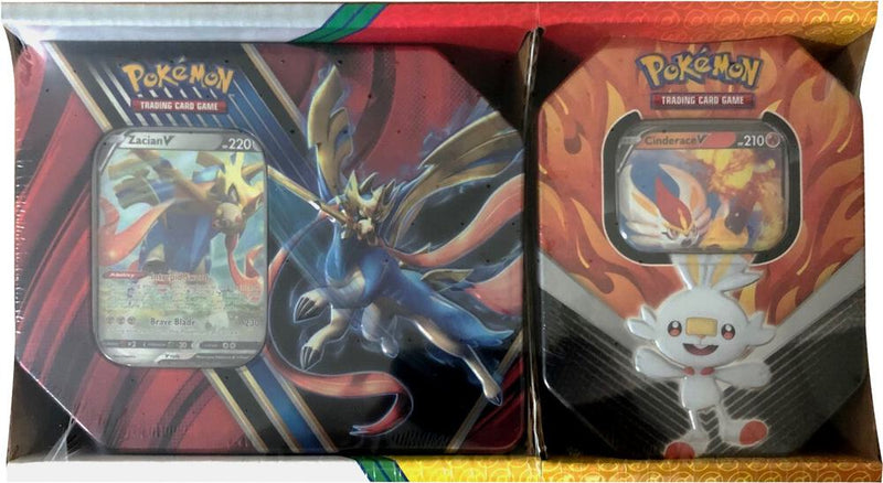 Legends of Galar Tin plus Galar Partners Tin 2 pack Zacian V Cinderace V Retail Exclusive - Sword & Shield Base Set sealed product