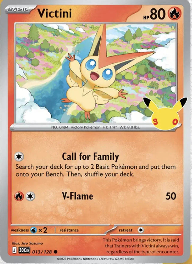 0013 Victini Common 30th Celebration