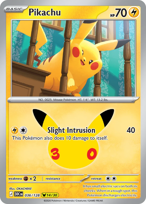 0036 Pikachu Pika Set 30th Celebration