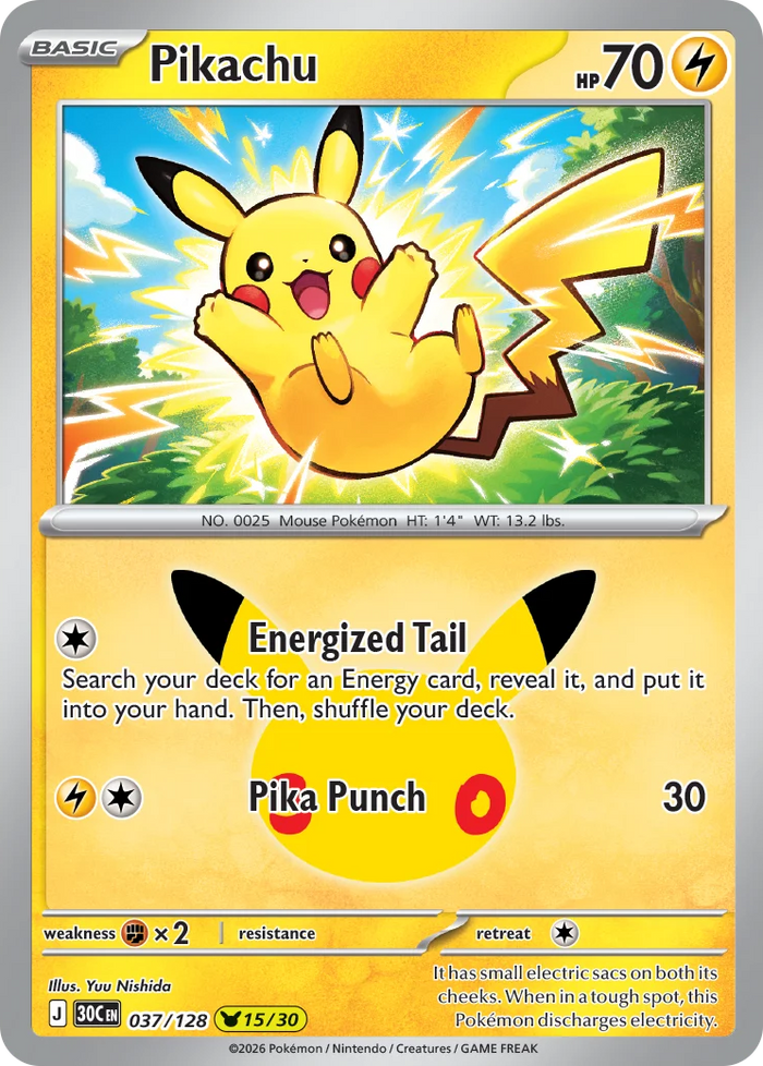0037 Pikachu Pika Set 30th Celebration