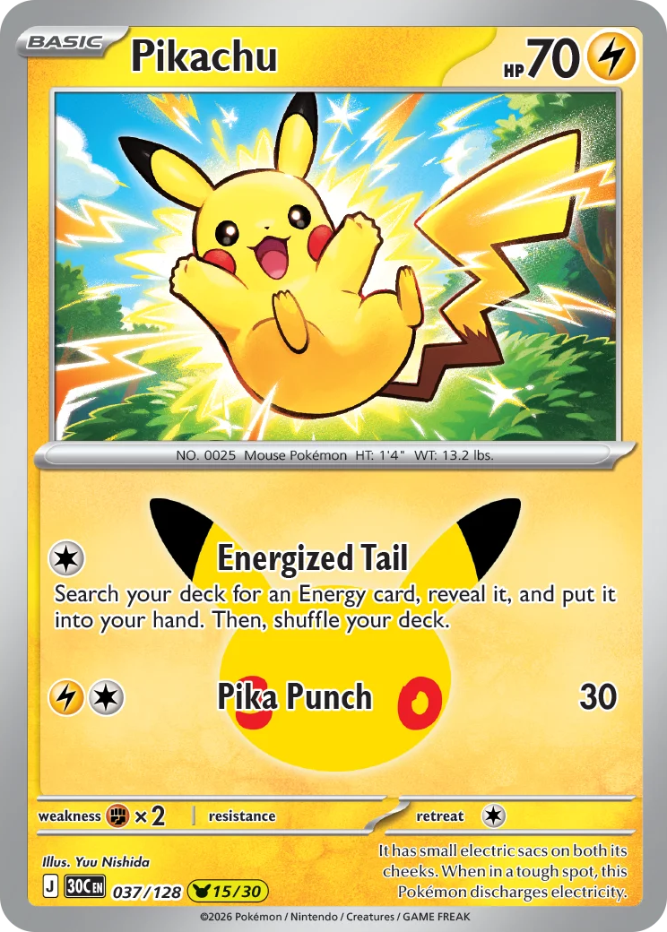 0037 Pikachu Pika Set 30th Celebration