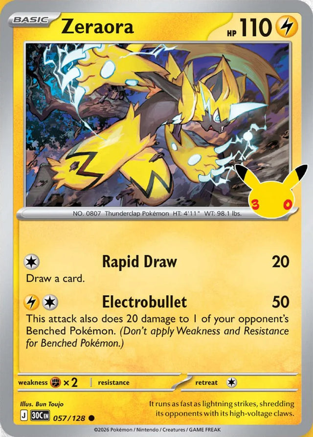 0057 Zeraora Common 30th Celebration