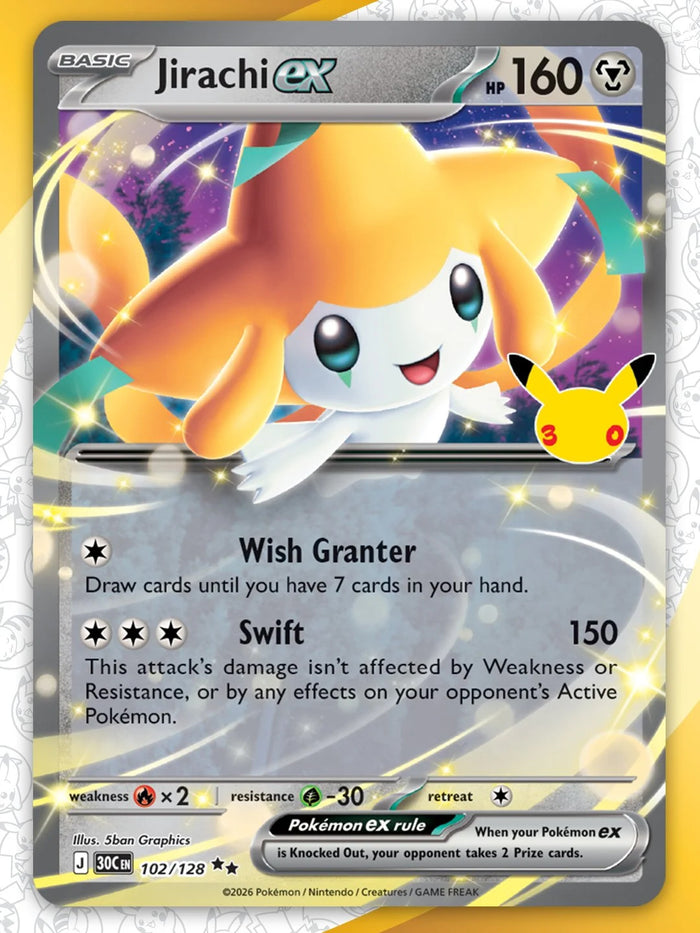 0102 Jirachi ex Double Rare 30th Celebration