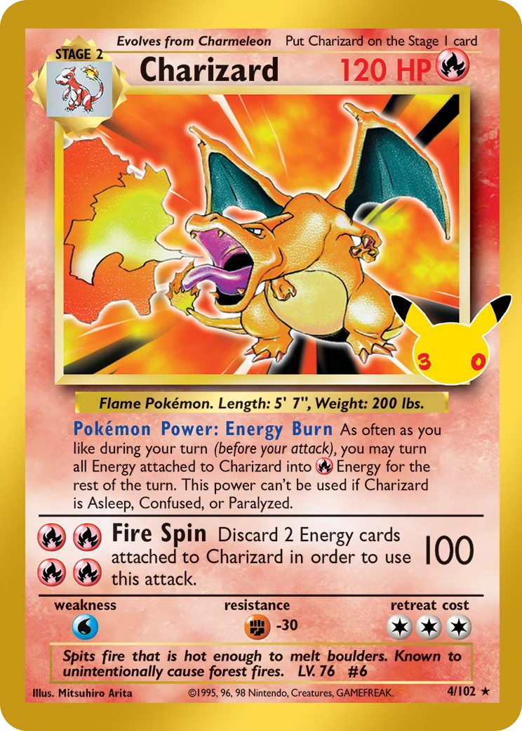 00004 Charizard Classic 30th Celebration
