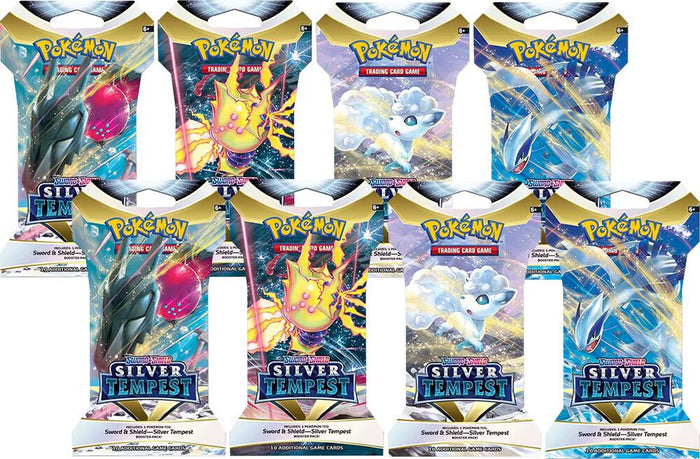 Silver Tempest Sleeved Booster Pack Bundle Set of 8
