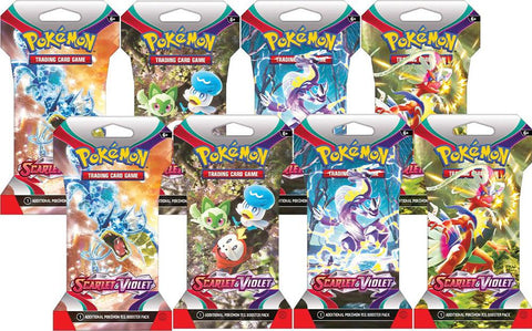 Scarlet and Violet Sleeved Booster Pack Bundle Set of 8