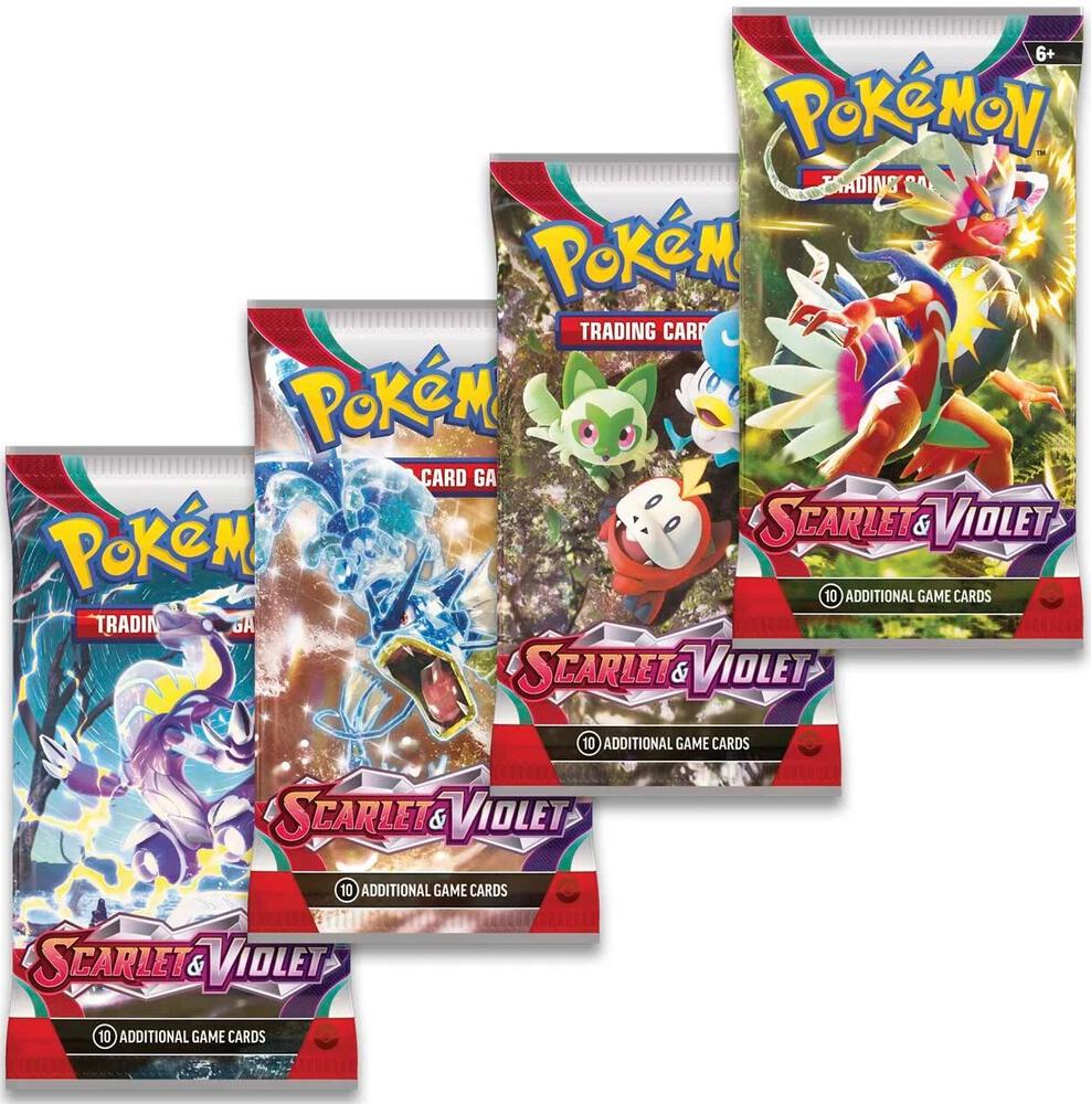 Scarlet and Violet Booster Pack Art Bundle Set of 4