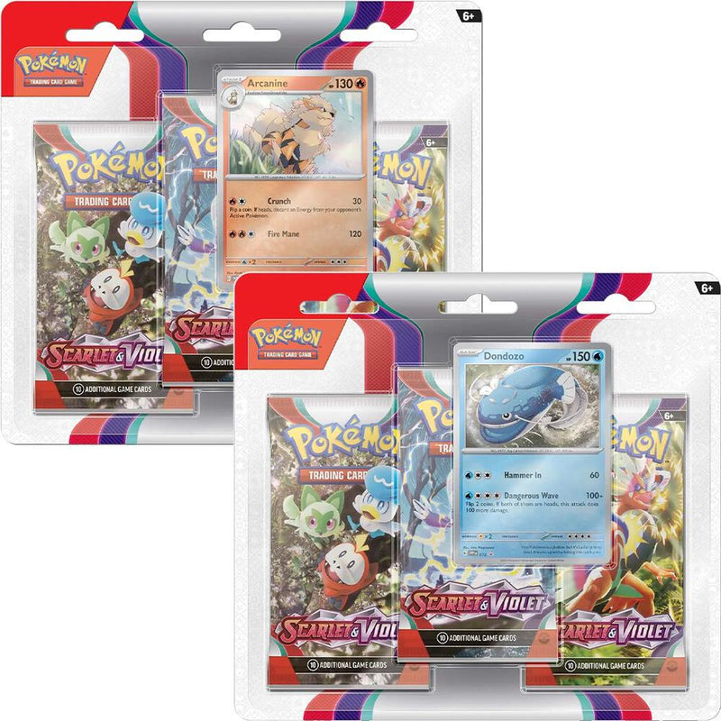 Scarlet and Violet 3 Pack Blister Set of 2 - Scarlet & Violet Base Set sealed product