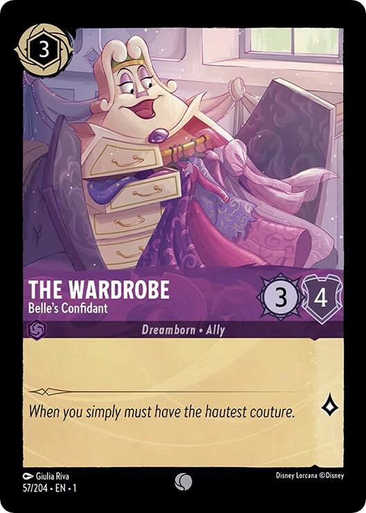 The Wardrobe - Belle's Confidant #57 Common - The First Chapter Pokemon card