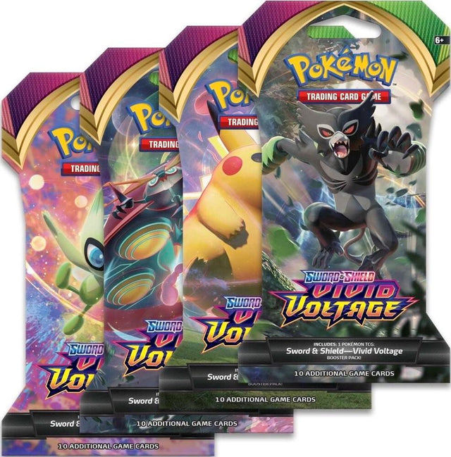 Vivid Voltage Sleeved Booster Pack Art Bundle Set of 4