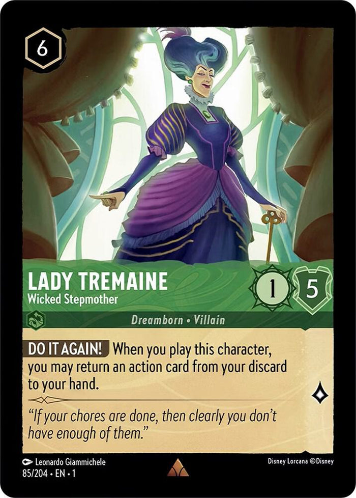 Lady Tremaine - Wicked Stepmother #85 Rare - The First Chapter Pokemon card