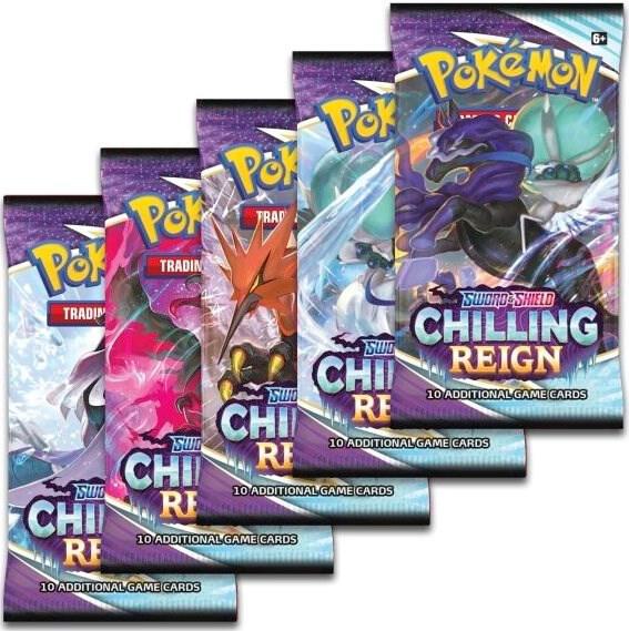 Chilling Reign Booster Pack Art Bundle Set of 5