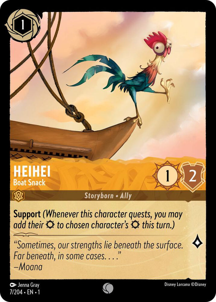 Heihei - Boat Snack #7 Common - The First Chapter Pokemon card