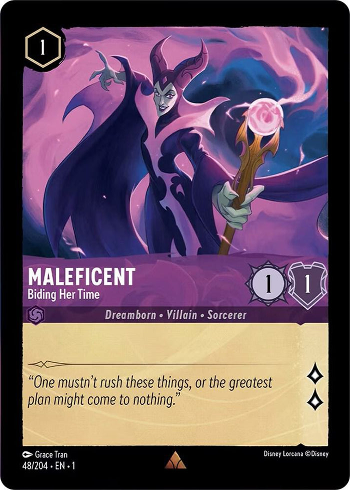 Maleficent - Biding Her Time #48 Rare - The First Chapter Pokemon card
